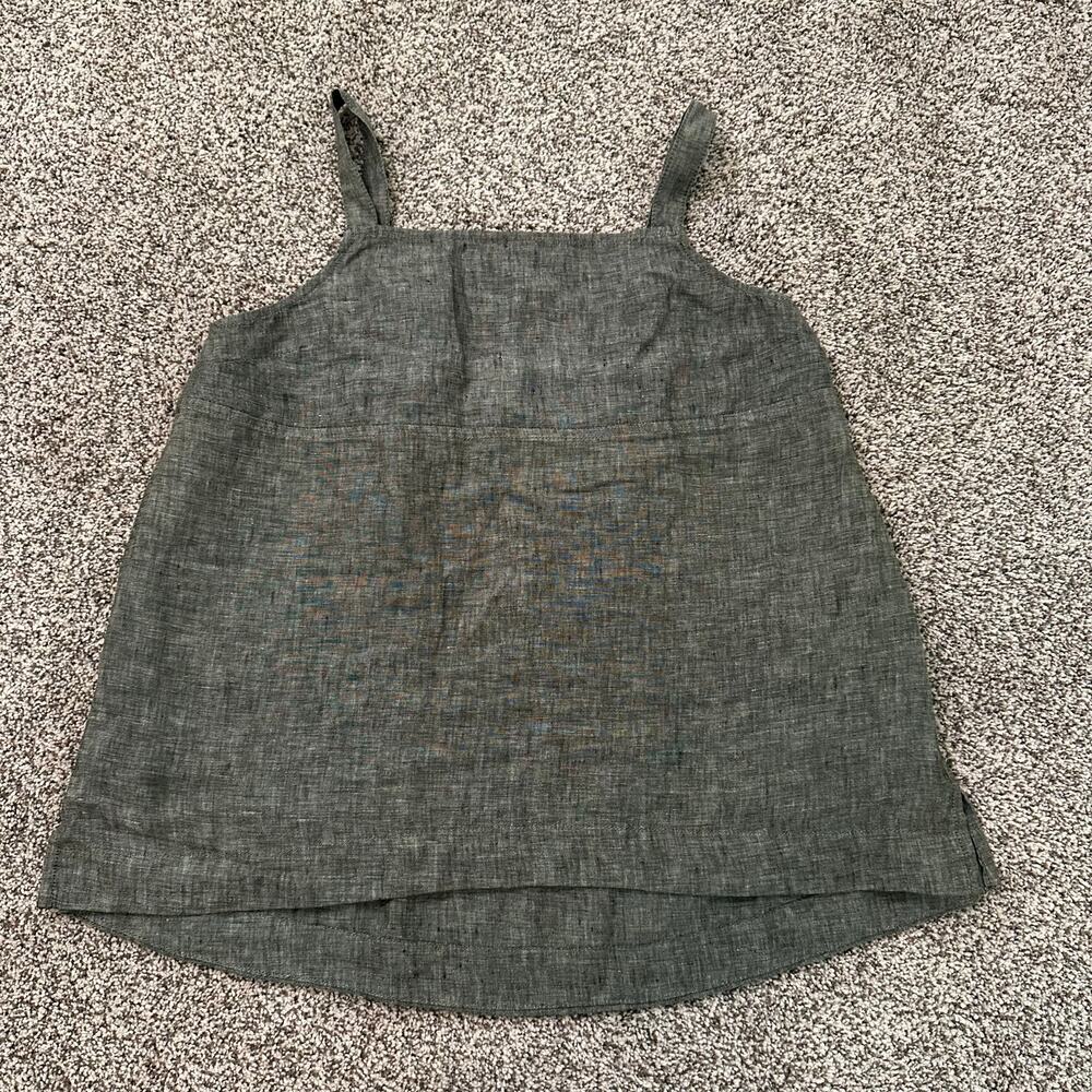 Athleta dark green sleeveless linen tank top size L - Picture 6 of 14